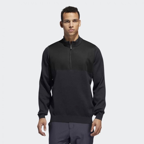 ADIDAS GOLF SWEATER SWEATSHIRT 50% WOOL PULLOVER - Picture 1 of 9